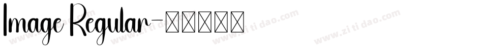 Image Regular字体转换